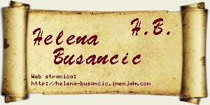 Helena Busančić vizit kartica